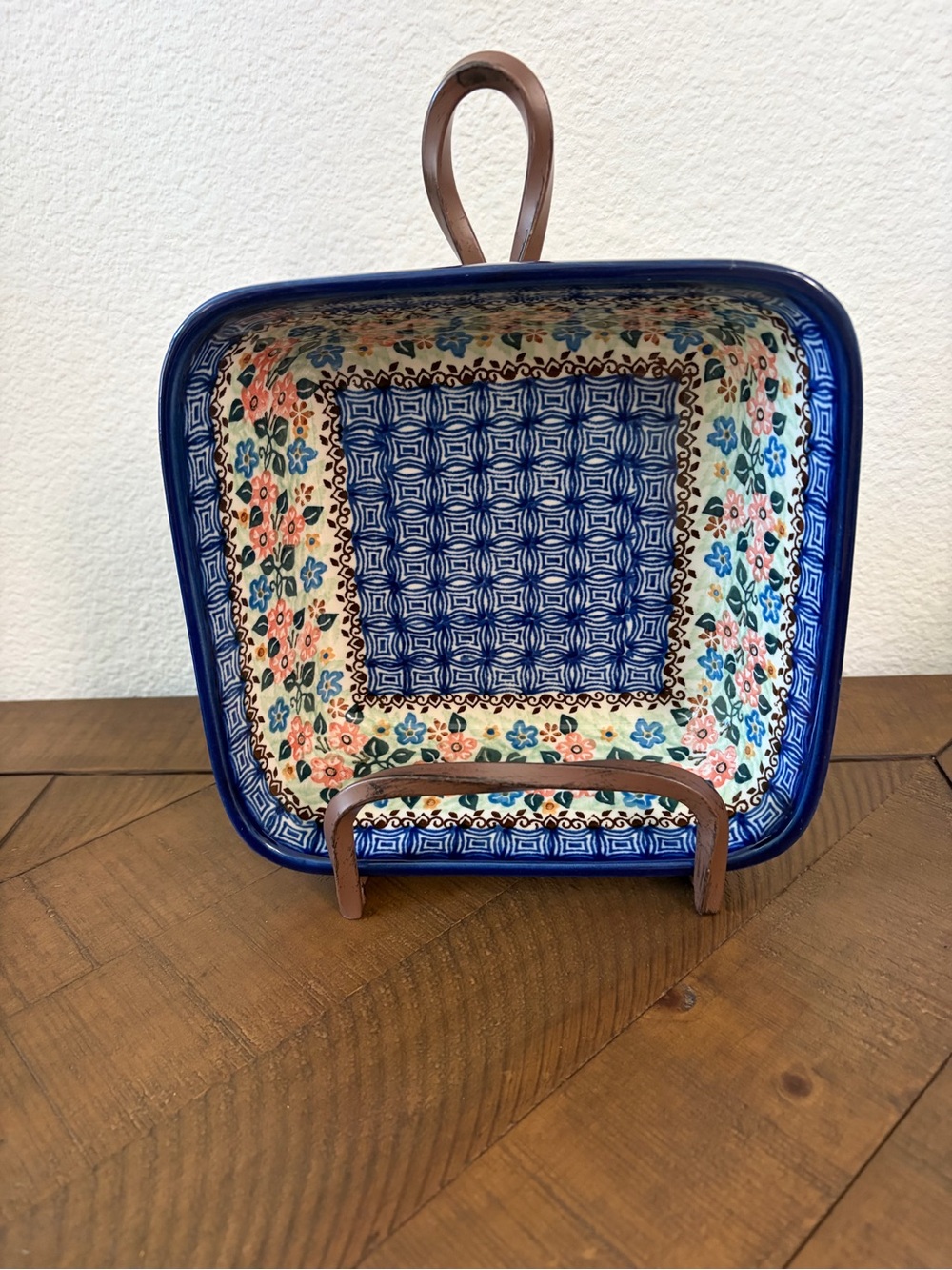 Polish Pottery Unikat Boleslawiec Poland Square Baker
